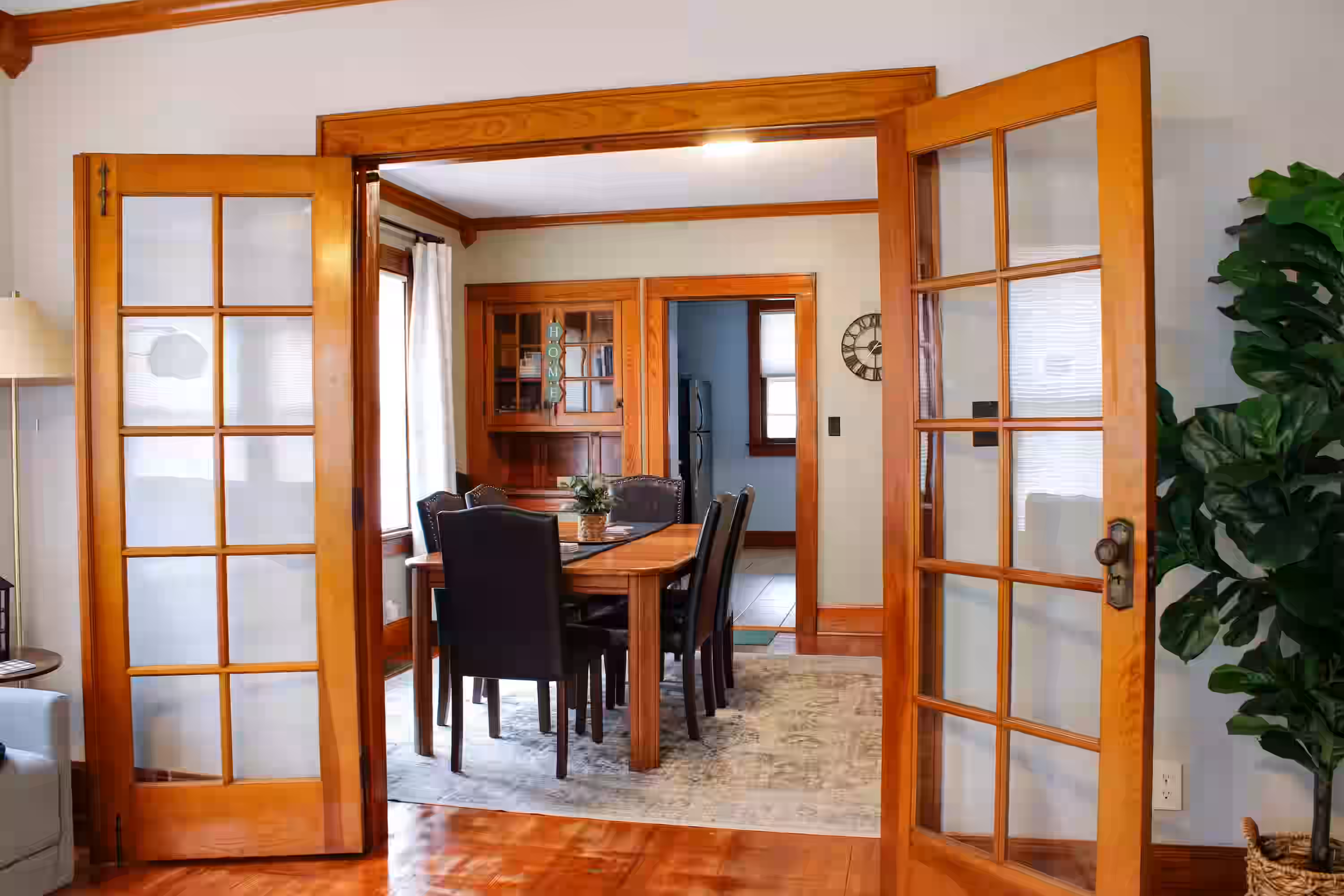 Dining room at The Cozy Craftsman with seating for the whole family
